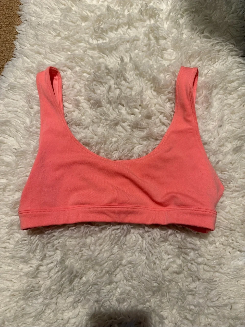 ALO Yoga Coral Pink Scoop Sports Bra
